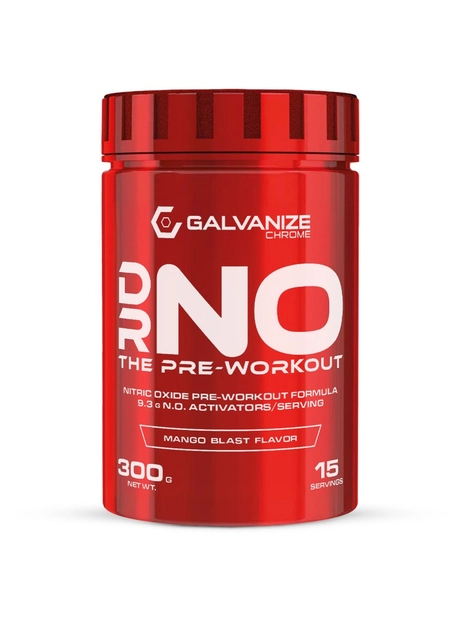 Галванайз ДР. Н.О. Пре-воркаут (Galvanize DR. N.O. Pre-workout). Порошок со вкусом: Манго бласт (Mango blast).