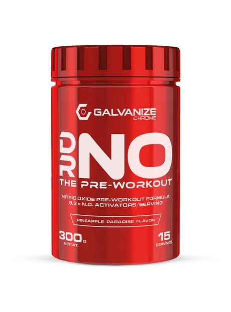 Галванайз ДР. Н.О. Пре-воркаут (Galvanize DR. N.O. Pre-workout). Порошок со вкусом: Ананас парадайс (Pineapple paradise).